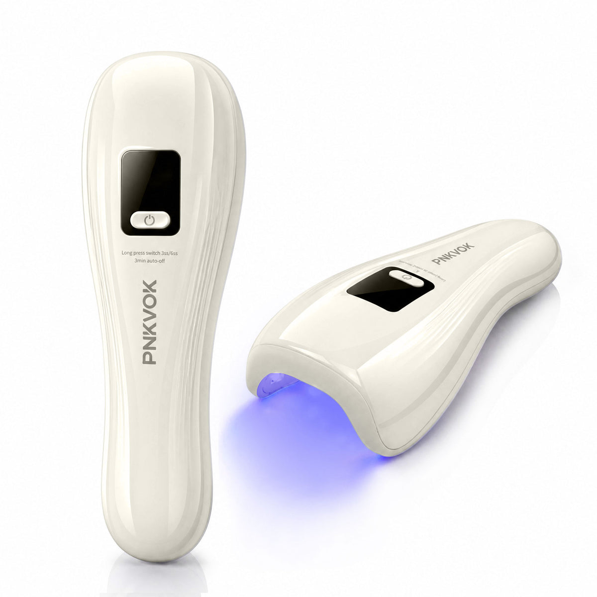 PNKVOK Handheld Auto Sensor UV LED Rechargeable Nail Dryer Mini Portable UV Lamp with LCD Display, for All Gel Nail Polish at Salon & Home DIY