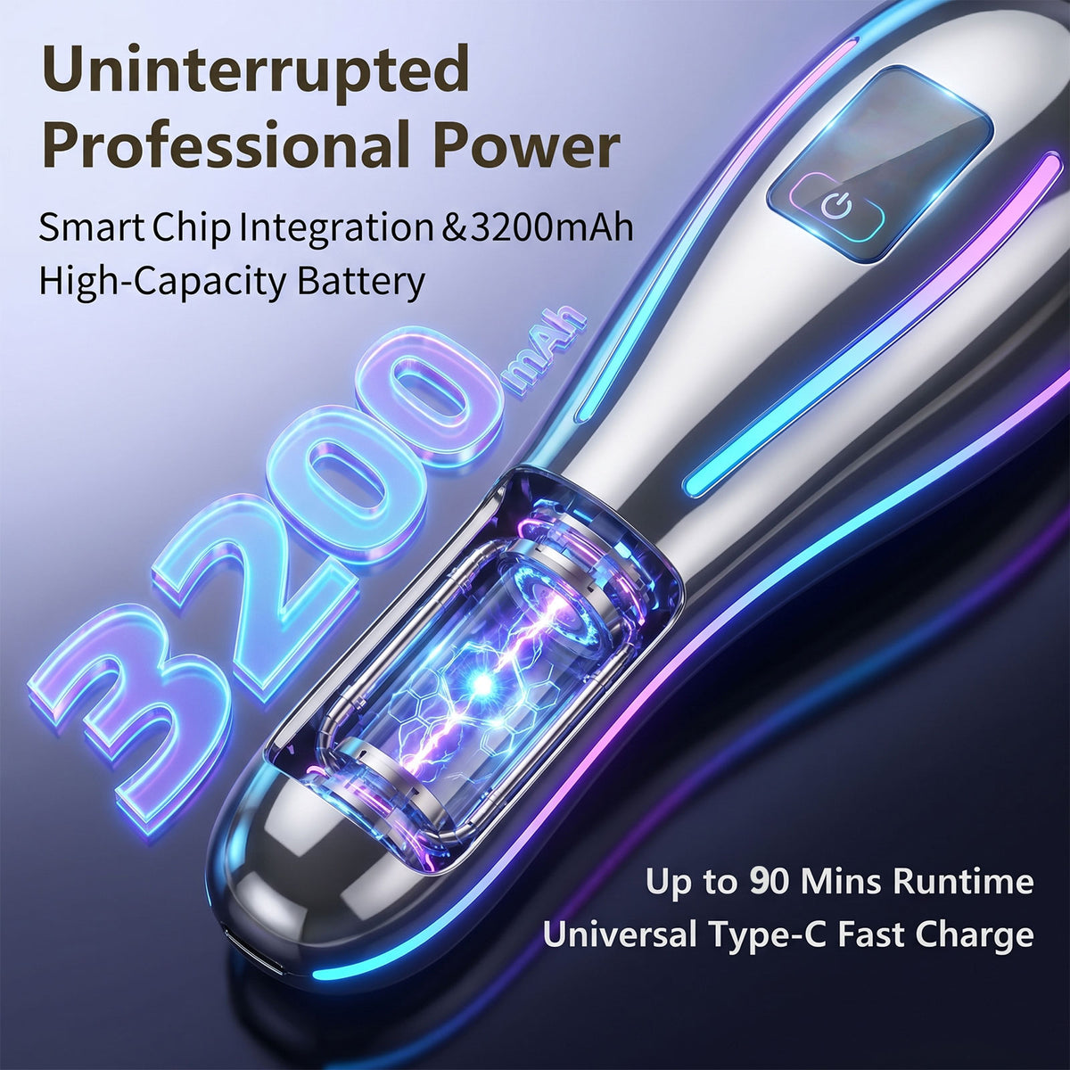 PNKVOK Handheld Auto Sensor UV LED Rechargeable Nail Dryer Mini Portable UV Lamp with LCD Display, for All Gel Nail Polish at Salon & Home DIY