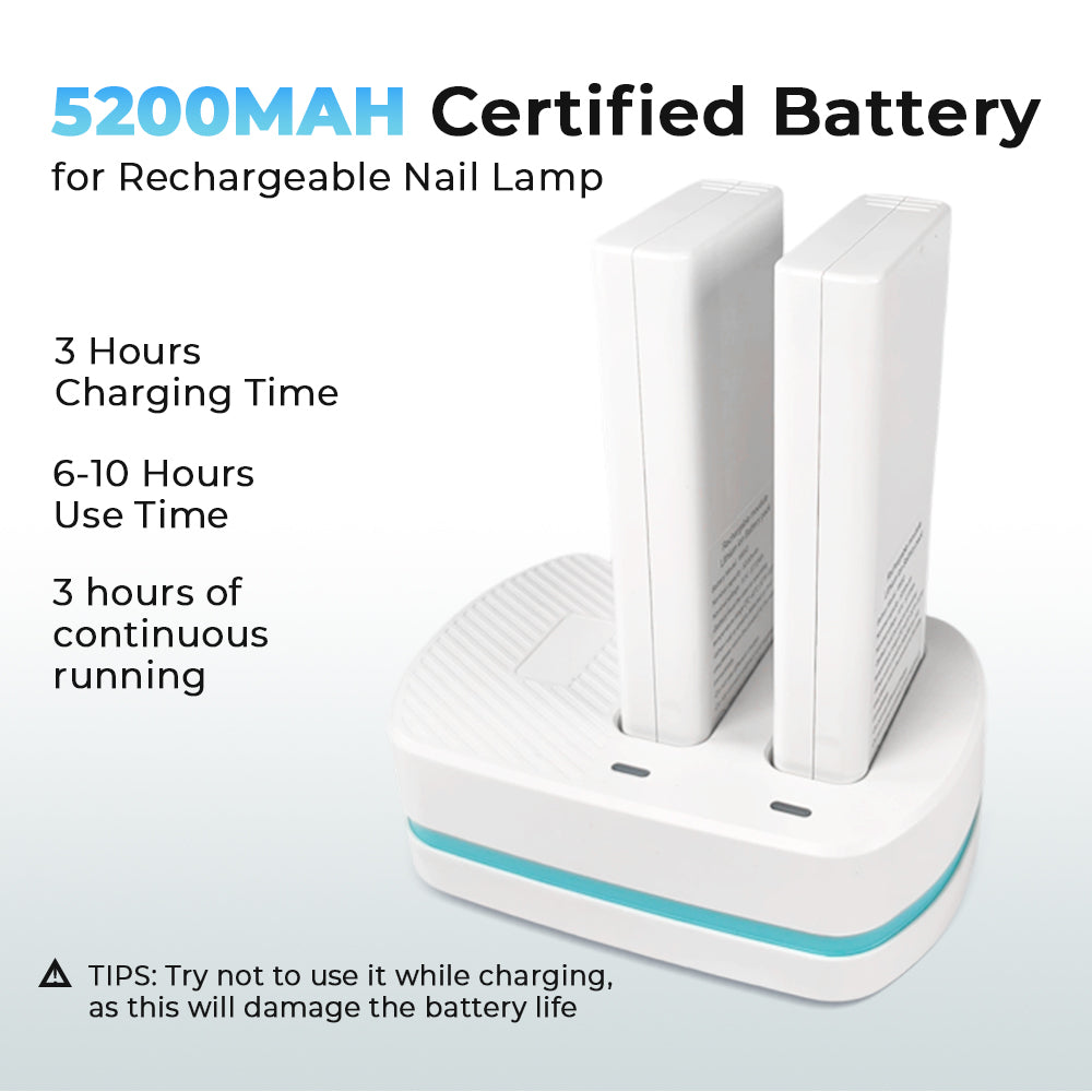 5200mAh rechargeable battery for nail lamp